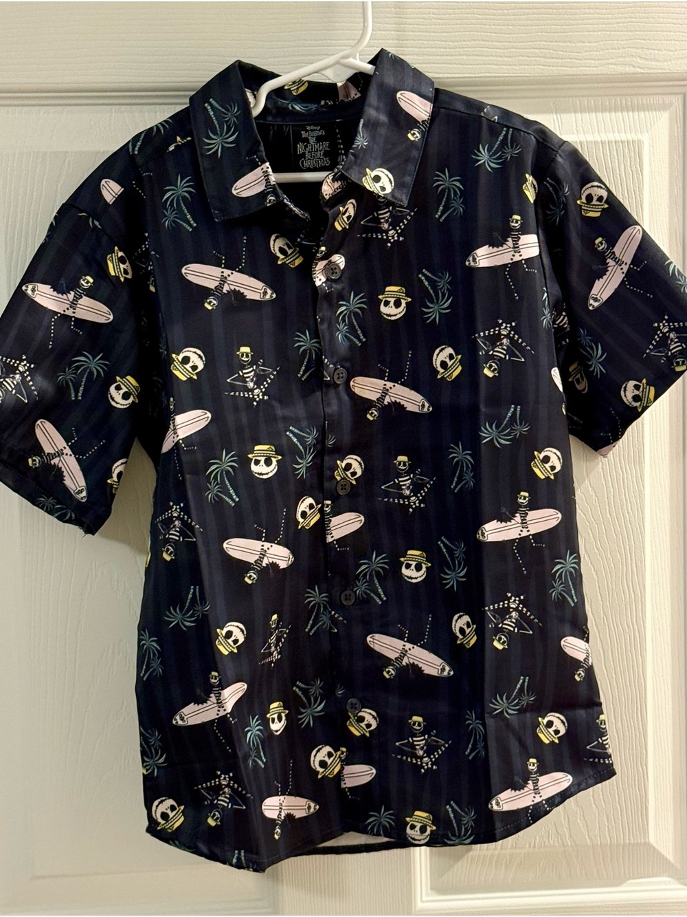 Disney Nightmare Before Christmas Jack Skellington Hawaiian Shirt Boys 7-8